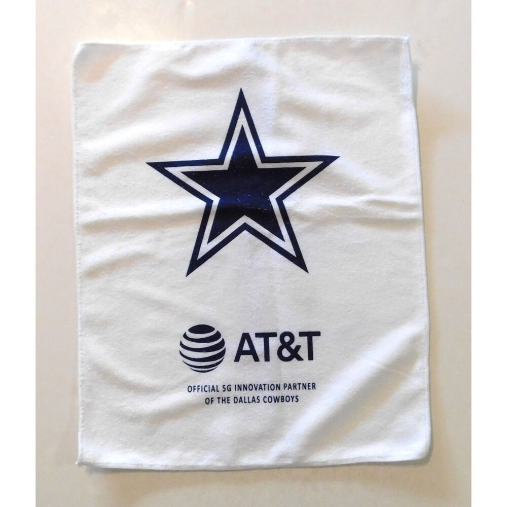 Dallas Cowboys AT&T Game Day Rally Towel White Blue 5G Innovation 18x14.5 NFL